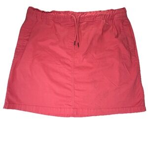 Croft & Barrow Coral Skirt 1X Drawstring Waist 40" Pockets Knee Length Preppy